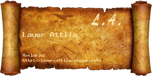 Lauer Attila névjegykártya