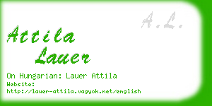 attila lauer business card